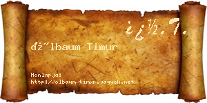 Ölbaum Timur névjegykártya